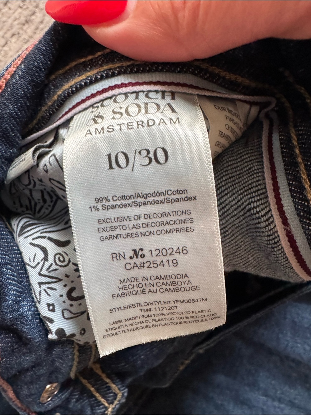 Scotch & Soda Dark Blue Wide Leg Jeans - Picture 4 of 4